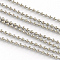 Tarnish Resistant 201 Stainless Steel Ball Chains, with Spool, Stainless Steel Color, 2.0mm, about 82.02 Feet(25m)/roll