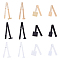 6 Sets 6 Style Nylon Womens Low Back Bra Converter, Adjustable Low Backless Bra Extender, Mixed Color, 262~468x37~57x5mm, 1 set/style