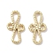 Brass Connector Charms, Lead Free & Cadmium Free, Textured Flower Links, Real 24K Gold Plated, 10x5x1mm, Hole: 1mm