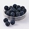 Pave Disco Ball Beads, Polymer Clay Rhinestone Beads, Grade A, Montana, PP11(1.7~1.8mm), 8mm, Hole: 1mm
