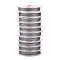 Non-Tarnish Tiger Tail Wire, Stainless Steel Wire, Round, Stainless Steel Color, 26 Gauge(0.4mm), about 32.81 Feet(10m)/Roll, 10 Rolls/Set