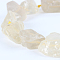 Natural Lemon Quartz Rough Nuggets Bead Strands, 13~40x10~26x10~23mm, Hole: 2mm, about 14~19pcs/strand, 16.54 inch