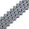 2 Strands Non-magnetic Synthetic Hematite Beads Strands, Grade A, Greek Cross, Black, 10x10x4mm, Hole: 1mm, about 39pcs/strand, 15.5''(39.37cm)