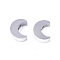 Tarnish Resistant 304 Stainless Steel Beads, Moon, Stainless Steel Color, 8x6x3mm, Hole: 1.8mm