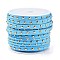 Faux Suede Cord, with Golden Tone Alloy Rivet, For Punk Rock Jewelry Making, Deep Sky Blue, 5x2mm, about 5.47 Yards(5m)/Roll