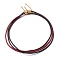 Braided Waxed Polyester Cord Necklaces Making, with 304 Stainless Steel Lobster Claw Clasps, Golden, Mixed Color, 18-3/4 inch(47.5cm)