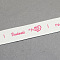 Printed Cotton Ribbon, Deep Pink, 5/8 inch(15mm), about 20yards/roll(18.28m/roll)