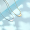 Stainless Steel Pendant Necklaces with Cable Chains, Dolphin, Golden, 17.72 inch(45cm)