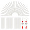 1000Pcs 304 Stainless Steel Flat Head Pins, Stainless Steel Color, 35x0.8mm, Head: 1.5mm