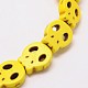 Нити синтетических бирюзовых бус черепа TURQ-I023-28x25mm-08-1