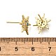 Серьги-гвоздики из латуни с микропаве из кубического циркония EJEW-D304-36G-3