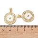 Латунные микропаве прозрачные подвески с фианитом KK-B083-35A-G-3