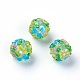 Ручной работы ухабистым Шарики Lampwork LAMP-E021-07C-2