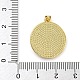 Плоские круглые подвески из латуни KK-Z063-11G-03-3
