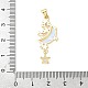 Латунные микро проложить кубического циркония подвески KK-L239-043G-3