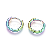 Серьги-кольца Huggie Hoop из нержавеющей стали 304 с ионным покрытием (IP) EJEW-F111A-13mm-Y