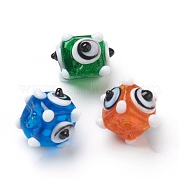 Ручной работы ухабистым Шарики Lampwork LAMP-J092-03B