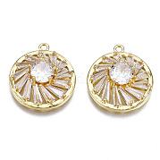 Латунные подвески с фианитами ZIRC-S069-006G