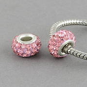 Полимерная глина класса Rhinestone Rondelle европейские шарики RB-S023-10