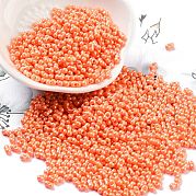 Непрозрачные цветные стеклянные бусины SEED-A033-06D