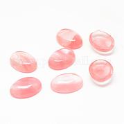 Вишневого кварцевого стекла кабошонов G-T020-13x18mm-07