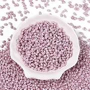 Непрозрачные цвета блестящие стеклянные бусины SEED-T006-02E