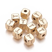 Латунные микро проложить кубического циркония бусы KK-K238-16G-T