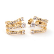 Серьги-гвоздики из циркония EJEW-H125-17G