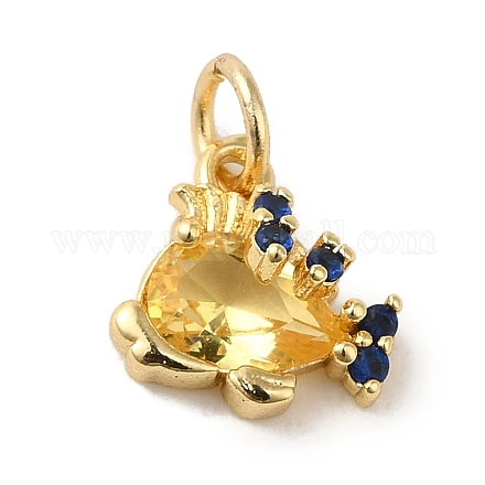 Латунные микро проложить кубического циркония подвески KK-R162-014C-G-1