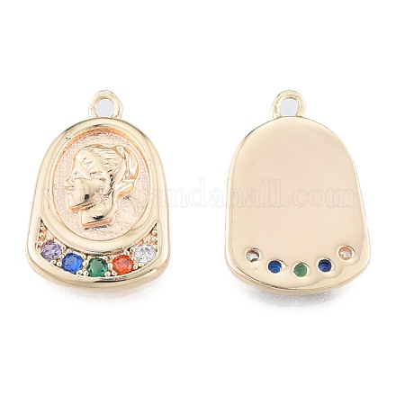 Латунные подвески из микро-паве KK-N216-578LG-1