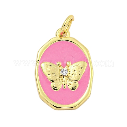 Подвески из латуни с эмалью в стойку KK-U021-17B-G-1