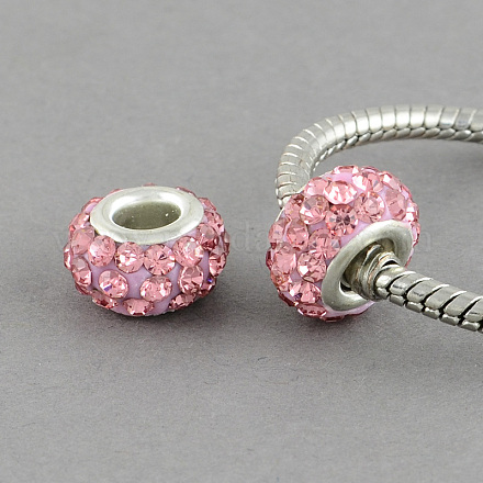 Полимерная глина класса Rhinestone Rondelle европейские шарики RB-S023-10-1