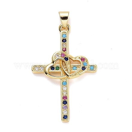 Латунные подвески из микро-паве ZIRC-SZ0003-94G-B-1