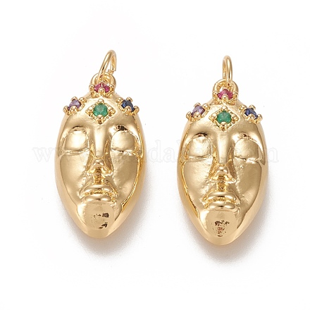 Латунные микро проложить кубического циркония подвески ZIRC-L091-063G-1