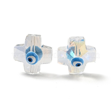 Прозрачные стеклянные бусины GLAA-F121-09E-1