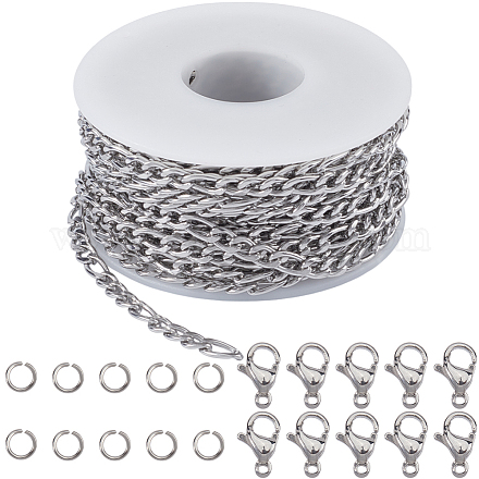 Цепи Figaro из нержавеющей стали 304 FIND-SC0012-50B-P-1