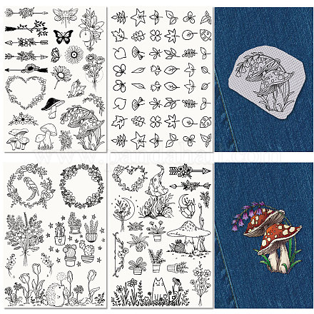 Эскиз рисунка на флизелиновой основе для вышивания DIY-WH0538-014-1