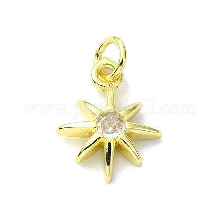 Латунные микропаве прозрачные кубические циркониевые подвески KK-H475-59G-03-1