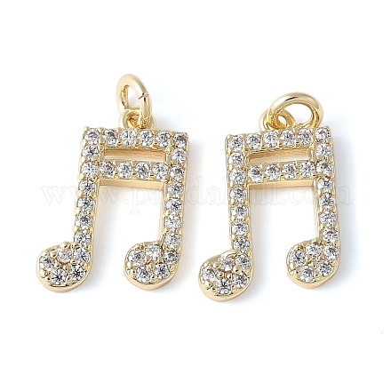 Латунные микропаве прозрачные подвески с фианитом KK-H449-85C-G-RS-1