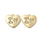 Brass Micro Pave Cubic Zirconia Pendants, Cadmium Free & Nickel Free & Lead Free, Heart, Real 18K Gold Plated, 10x10.5x1.5mm, Hole: 1mm