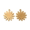 201 Stainless Steel Pendants, Flower Charms, Golden, 19x16.8x0.9mm, Hole: 1.4mm