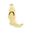 Rack Plating Fish Brass Pendants, with Enamel, Long-Lasting Plated, Real 18K Gold Plated, 12x30x9mm, Hole: 7x4mm