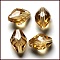 Imitation Austrian Crystal Beads, Grade AAA, K9 Glass, Faceted, Bicone, Gold, 8x11mm, Hole: 0.9~1mm