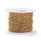 304 Stainless Steel Rolo Chains, Belcher Chains, Soldered, with Spool, Golden, 4x0.3mm, about 32.8 Feet(10m)/roll