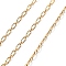 10M Brass Cable Chains, Soldered, Cadmium Free & Nickel Free & Lead Free, with Spool, Real 18K Gold Plated, 4.8x2.3x2.3mm
