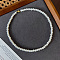 Plastic White Round Imitation Pearl Beaded Necklaces with Magnetic Clasps for Women, White, 15.75 inch(40cm), bead: 6mm