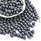 Baking Paint Glass Seed Beads, Round, Gray, 6mm, Hole: 0.8mm, about 1800pcs/1pound