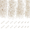 PH PandaHall 1600pcs 4 Sizes Bugle Beads, 5/6/9/12x2mm Long Tube Beads Metallic Glass Loose Spacer Beads with 0.5mm Hole Craft Bead for DIY Bracelet Necklace Jewelry Making Beading Sewing, Silver