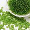 15/0 Glass Seed Beads, Grade A, Round, Transparent Colours, Green, 1.3~1.5mm, Hole: 0.5mm, about 75000pcs/pound