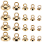100Pcs 5 Size 201 Stainless Steel Bead Cap Pendant Bails, for Globe Glass Bubble Cover Pendants, Golden, 4~7x4~10mm, Hole: 1.2~3mm, 20Pcs/size